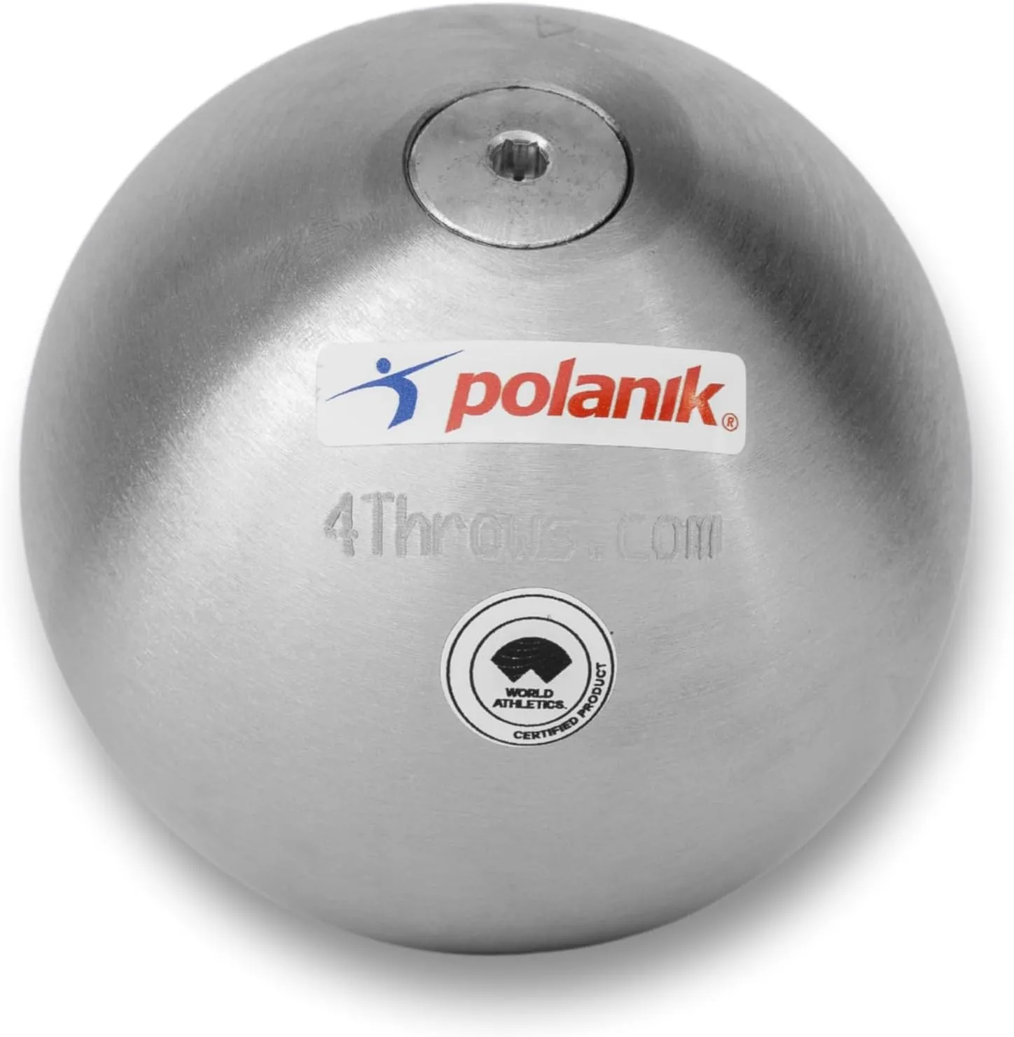 Unpainted Competition Shot Put - Professional Steel Shot Put with IAAF Certified Grip Grooves - Track and Field Equipment for Athletes of All Skill Levels