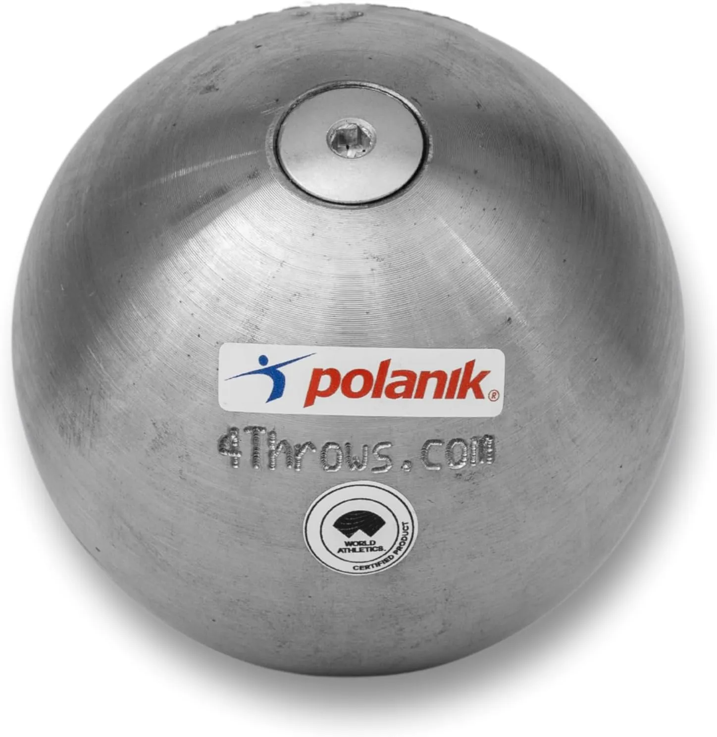 Unpainted Competition Shot Put - Professional Steel Shot Put with IAAF Certified Grip Grooves - Track and Field Equipment for Athletes of All Skill Levels
