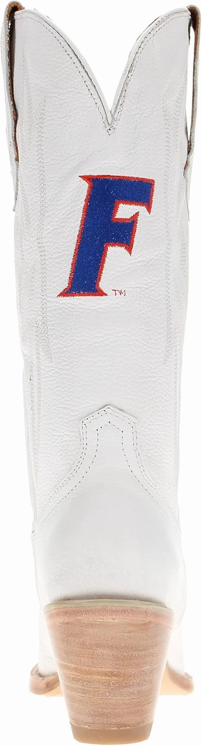 Vaccari Women's Leighton Genuine Leather Collegiate Embroidery Pointed Toe Cowgirl Boots