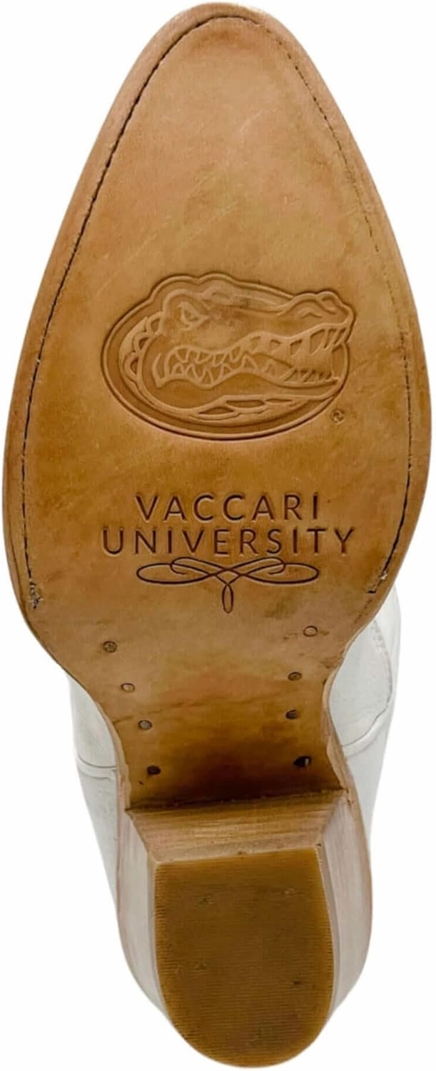 Vaccari Women's Leighton Genuine Leather Collegiate Embroidery Pointed Toe Cowgirl Boots