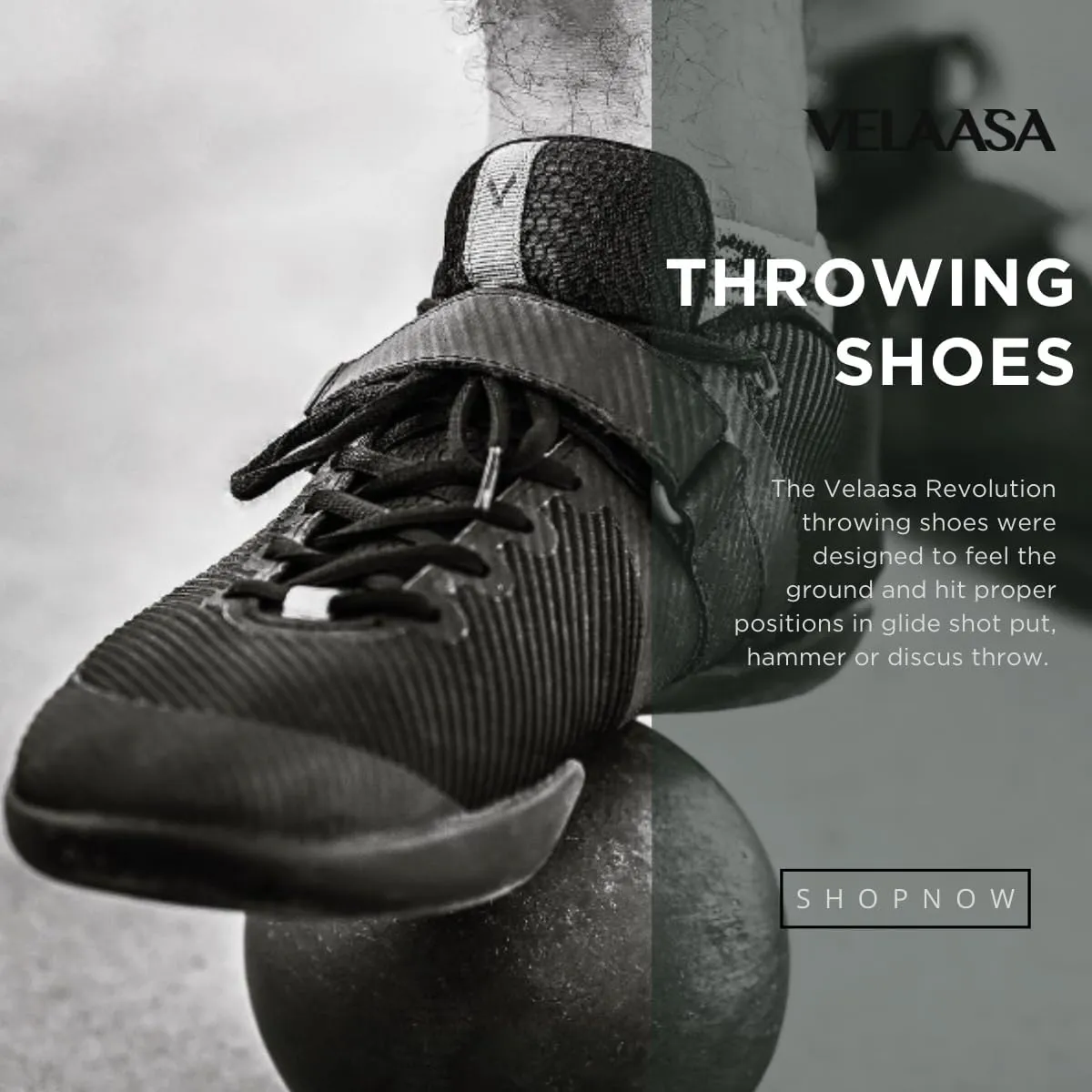 VELAASA Revolution | Throwing Shoe | Tungsten Line | Men and Womens Discus Throw Shoes | Shotput and Javelin Shoes | for Running | Track and Field Equipment | Training Gear