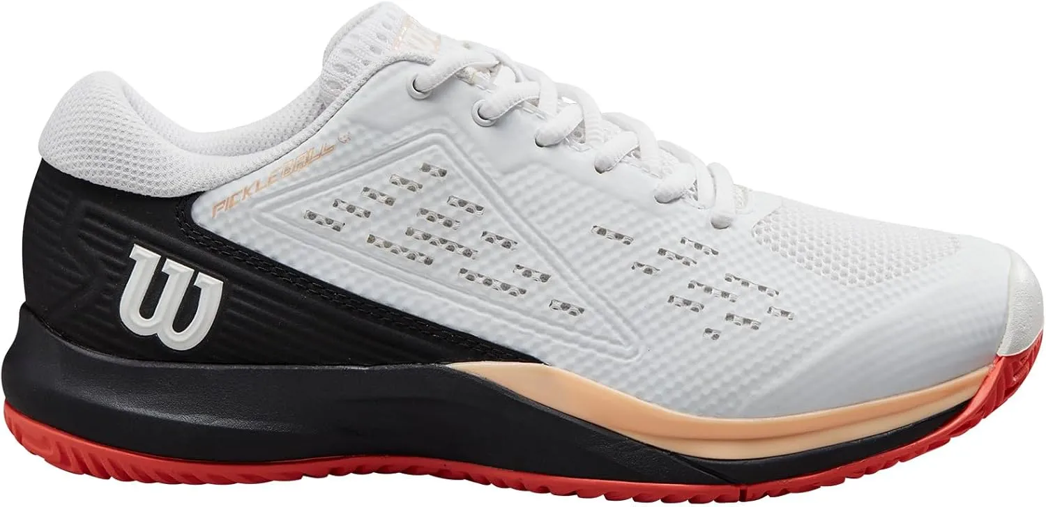 WILSON Women's Rush Pro Ace Pickler Tennis Sneaker, White, Low Top