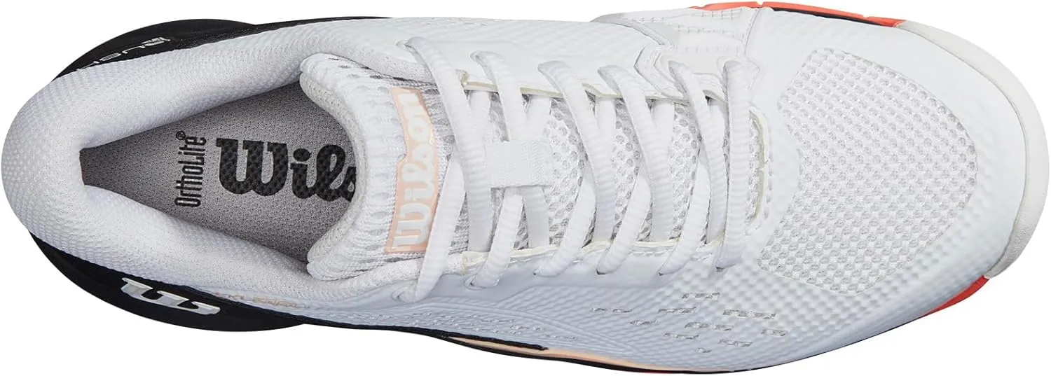 WILSON Women's Rush Pro Ace Pickler Tennis Sneaker, White, Low Top