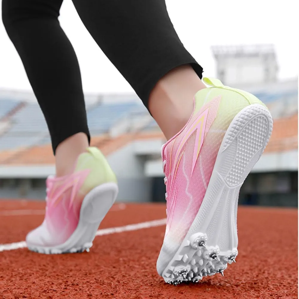 Women's Girls Track & Field Shoes, Removable 7 Spikes Running Training Sneakers Breathable Lightweight Jumping Shoes Professional Sprint Racing Athletic Shoes, 35-41 EU